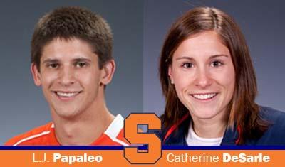 Scholar-athletes of the week L.J. Papaleo and Catherine DeSarle