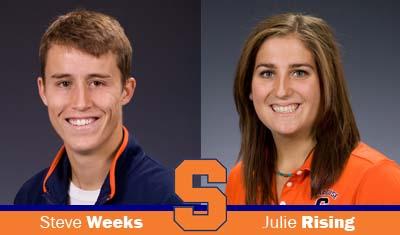 Steve Weeks and Julie Rising, scholar-athlete of the week (9/27)