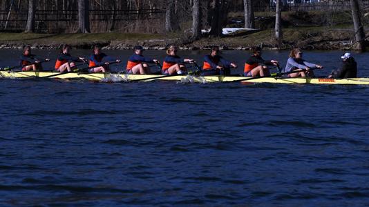 Second varsity eight at practice