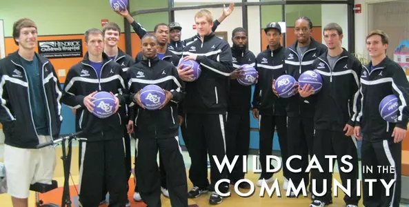 Wildcats In The Community: Men's Basketball Visits Hendrick Children's Hospital Image