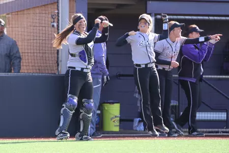 Softball rallies late to split doubleheader at Central Arkansas Image