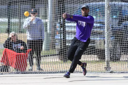 Thomas Wilson gets ready to launch the hammer during the 2019 Wes Kittley Invitational in Abilene.