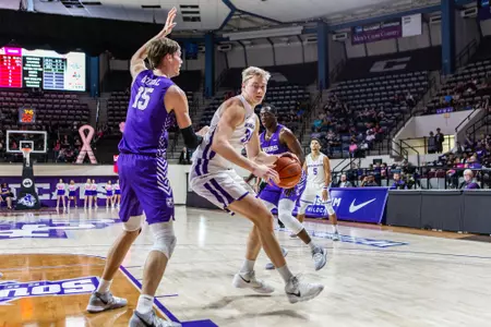 Kolton Kohl makes a move in the post against UCA