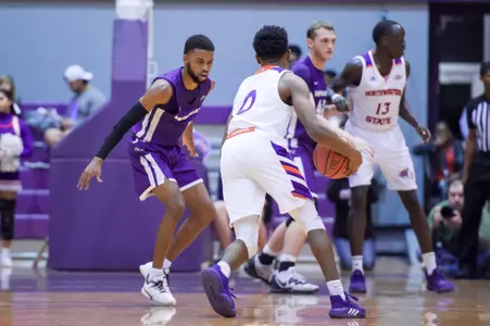 Reggie Miller plays defense at Northwestern State