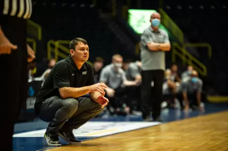 Coach Golding on the sidelines of the Omaha game 2020