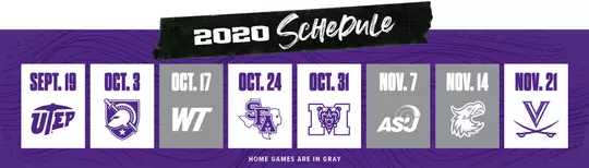 2020 ACU Football Schedule Ticket Bar (updated Sept. 4, 2020)