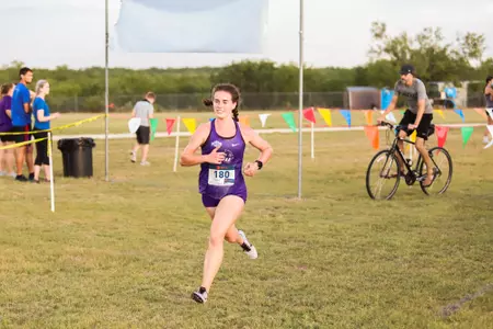 Grace White won the women's Purple vs. Black Intrasquad race held at Abilene Christian.