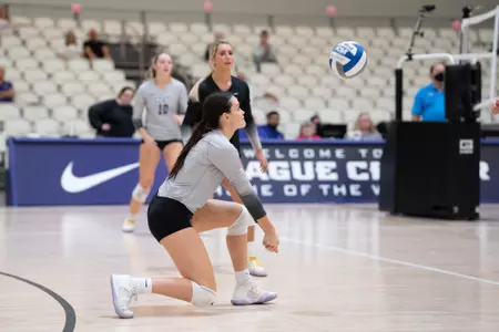 Bryley Steinhilber passes in a match against Dixie State