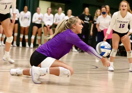 Madi Lawler notches one of her 30 digs against UTRGV on Oct. 7