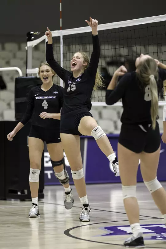 Braden Bossier celebrates a point