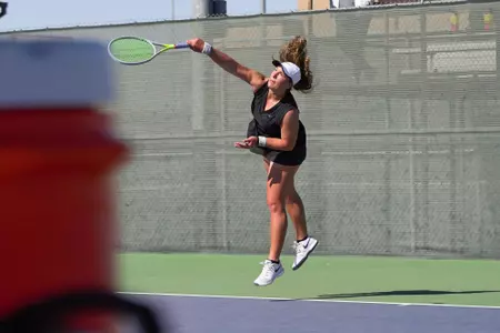 Sylvia Viljoen serves vs. UTPB