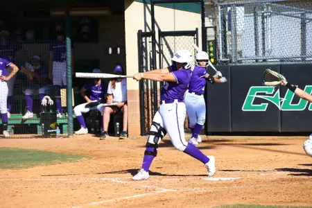 Calie Burris at bat against UNT