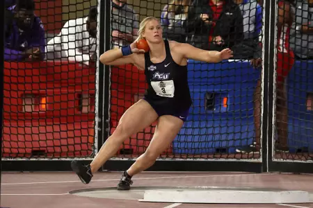 Annina Brandenburg at the 2021 Southland Conference Indoor Track & Field Championships