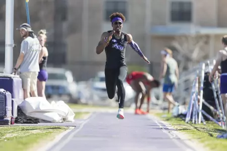 Sean Germany competes in the triple jump at the Wes Kittley Invitational