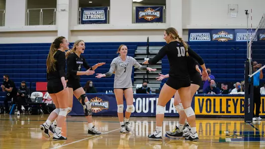 Wildcats volleyball comes together after a point against UCA