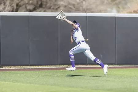 Caroline Adair stretches out to catch a ball against UCA