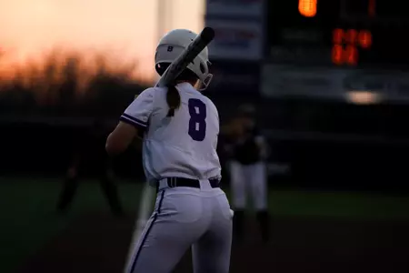 Sadie Eichelberger at bat against SFA