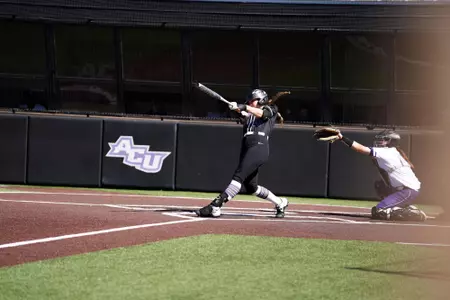 Avery Miloch at bat against SFA on March 5, 2022