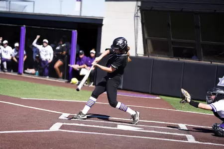 Mercedes Eichelberger at bat against SFA