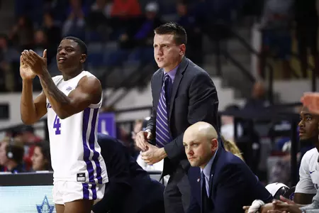 Ted Crass on the sidelines of a 2019-20 contest