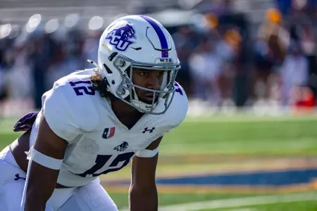 DeAngelo Ponder gets ready for a play against Northern Colorado on Sept 14, 2024