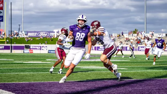 Jed Castles scores a touchdown vs Eastern Kentucky on October 12, 2024
