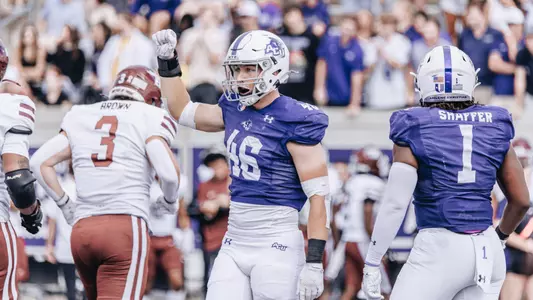 Cirby Coheley reacts after the defense forces a third down against Eastern Kentucky on October 19, 2024