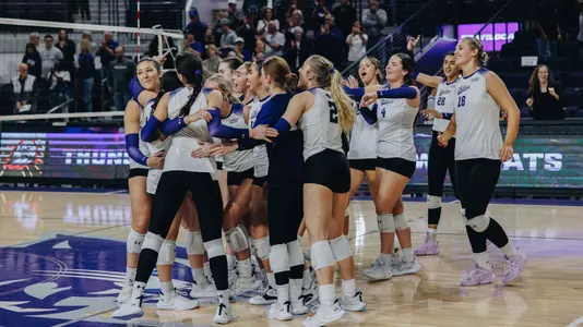 Team Celebrating Win Over Southern Utah