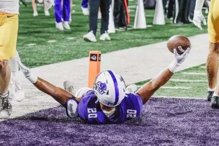 Nehemiah Martinez celebrates a touchdown against Idaho on September 21, 2024