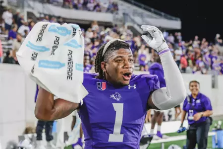 Will Shaffer reacts to a play vs. Idaho on Sept 21, 2024