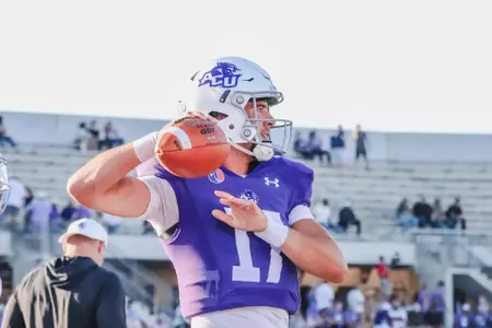 Trevor Baker warms up before a game against Idaho on September 21, 2024