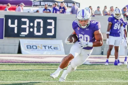 Nehemiah Martinez during warm-ups before ACU plays Idaho on September 21, 2024