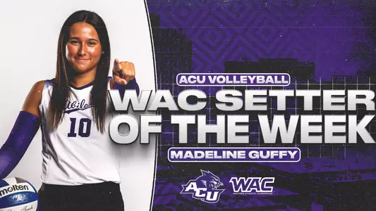 Madeline Guffy WAC Setter of the Week Graphic