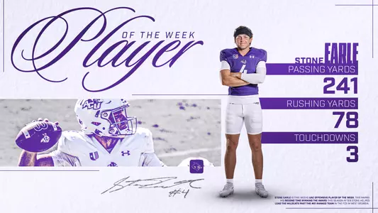 Stone Earle UAC Offensive Player of the Week 10 13 2025