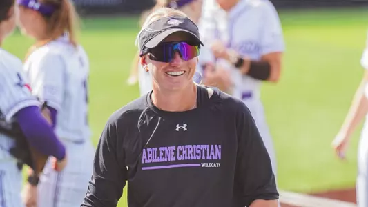 Jo Koons coaches a game during the 2025 season