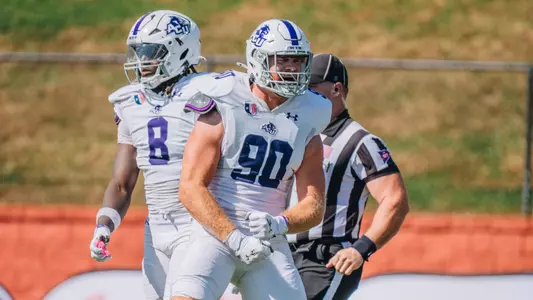 Kaghen Roach celebrates a play at West Georgia on October 11, 2025