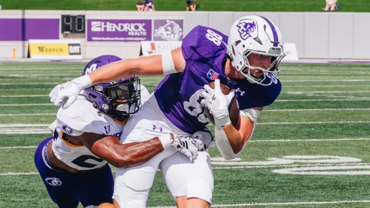 Jed Castles fights for yards against North Alabama on October 4, 2025