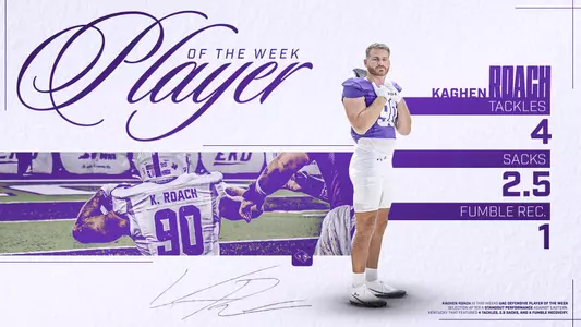Kaghen Roach UAC Defensive Player of the Week Graphic