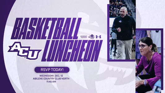 ACU Basketball Coaches Luncheon graphic Dec. 10