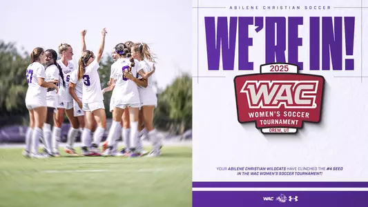 Women's soccer to WAC Tournament graphic