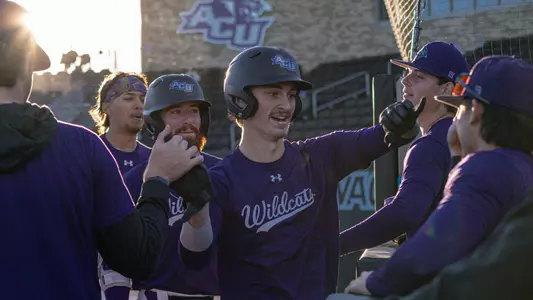 Kanon Sundgren celebrates with teammates during a game in fall 2025.