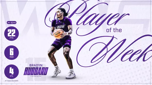 Hubbard WAC player of the week graphic