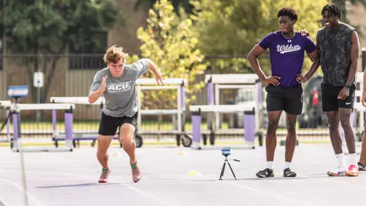 ACU track and field practice in October 2025