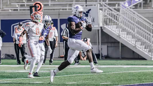 Jordon Vaughn runs into the endzone for a touchdown against Lamar on November 29, 2025