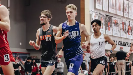 Vincent Luffey runs in a January 2025 event at Texas Tech