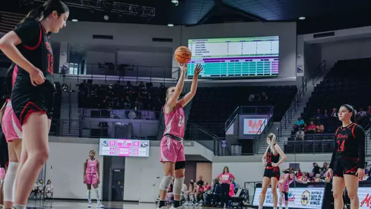 Emma Troxell shoots a free throw in ACU women's basketball's matchup with Southern Utah at Moody Coliseum on Feb. 8, 2025.