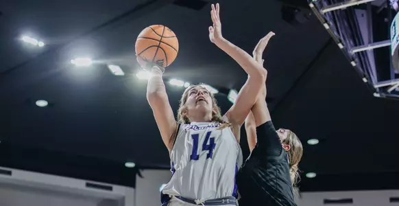 Meredith Mayes attempts a layup in ACU's 84-66 win over Utah Tech on Thursday night at Moody Coliseum.