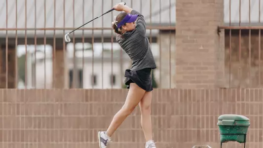 Julia Vollmer takes a swing at the West Texas Classic at Abilene Country Club on March 3-4, 2025.