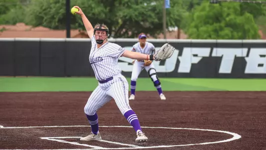 Ella Beeman pitches against Tarleton State on April 18, 2025