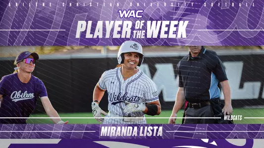 Miranda Lista WAC Player of the Week Graphic